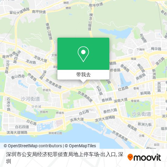 深圳市公安局经济犯罪侦查局地上停车场-出入口地图
