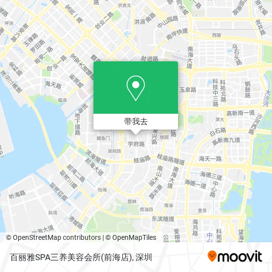 百丽雅SPA三养美容会所(前海店)地图