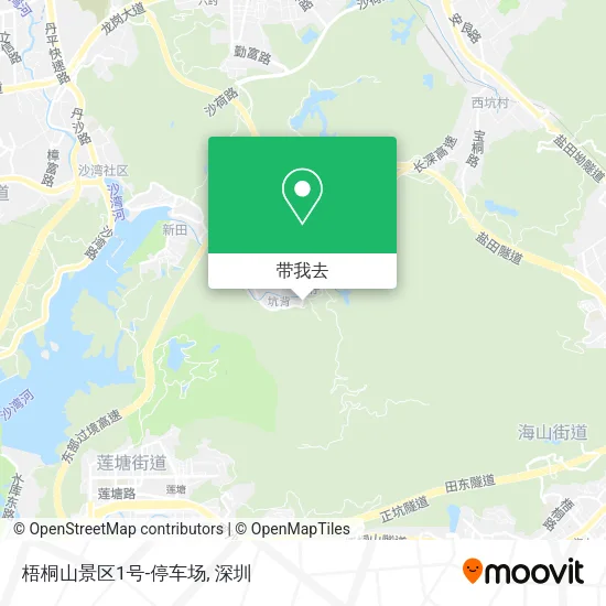 梧桐山景区1号-停车场地图
