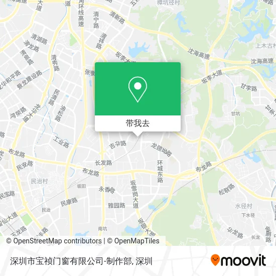 深圳市宝祯门窗有限公司-制作部地图