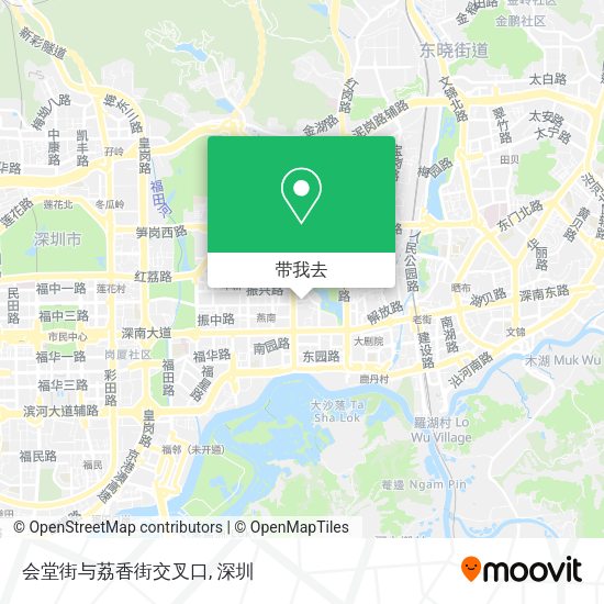 会堂街与荔香街交叉口地图