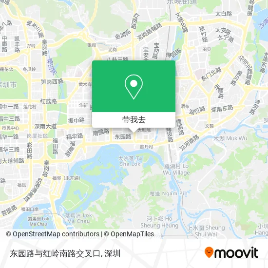 东园路与红岭南路交叉口地图