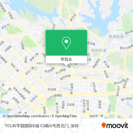 TCL科学园国际E城-C3栋G号西北门地图