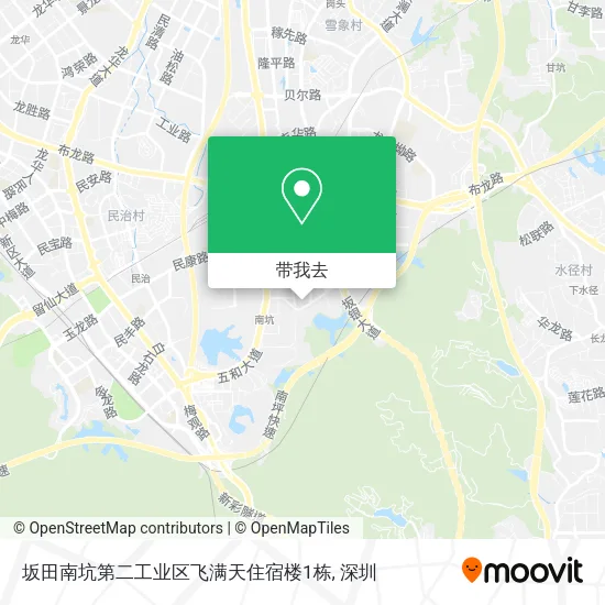 坂田南坑第二工业区飞满天住宿楼1栋地图