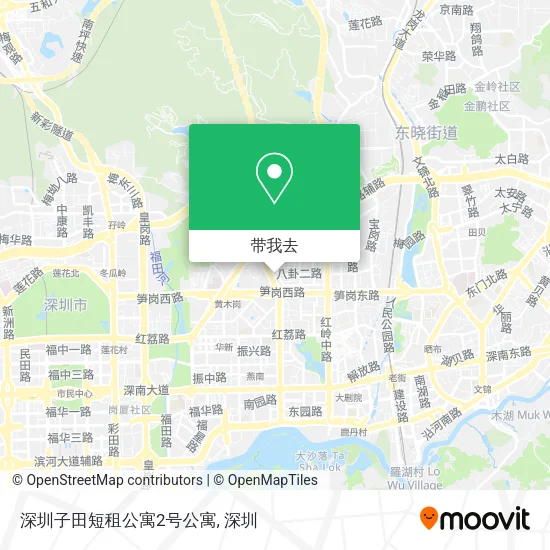 深圳子田短租公寓2号公寓地图