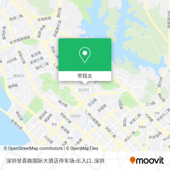 深圳登喜路国际大酒店停车场-出入口地图