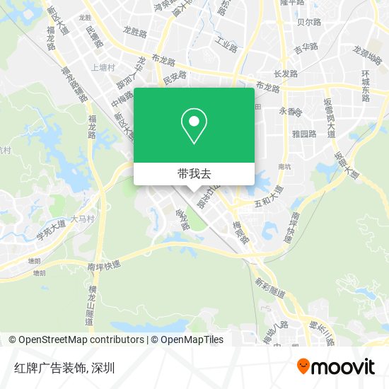 红牌广告装饰地图