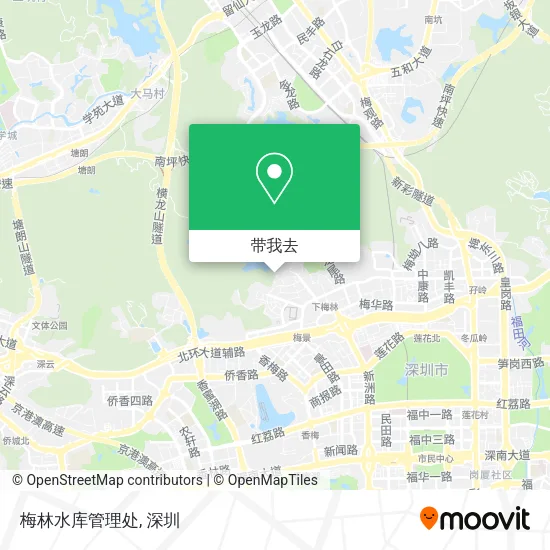 梅林水库管理处地图