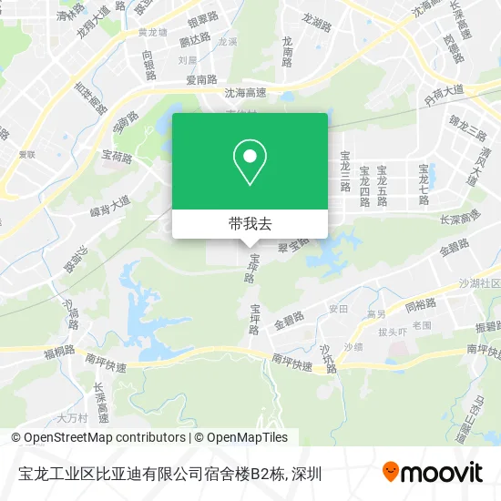 宝龙工业区比亚迪有限公司宿舍楼B2栋地图