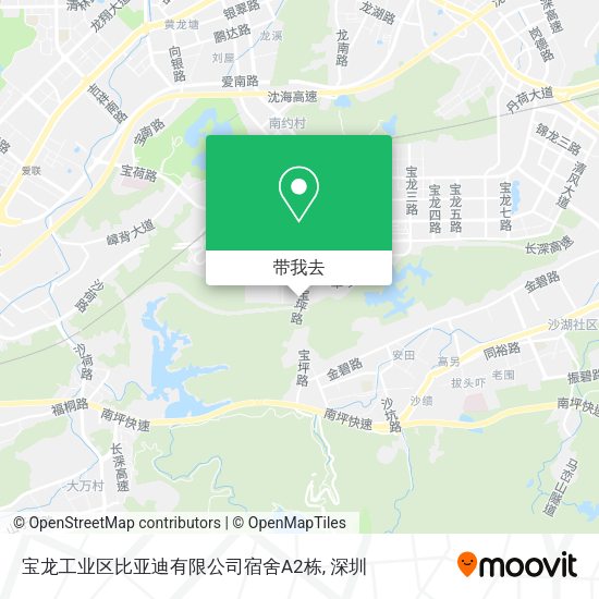 宝龙工业区比亚迪有限公司宿舍A2栋地图