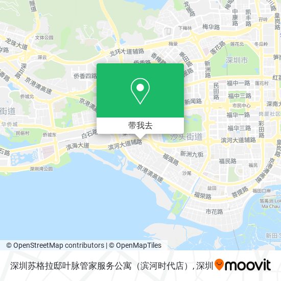 深圳苏格拉邸叶脉管家服务公寓（滨河时代店）地图