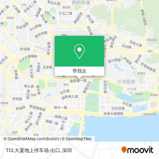 TCL大厦地上停车场-出口地图