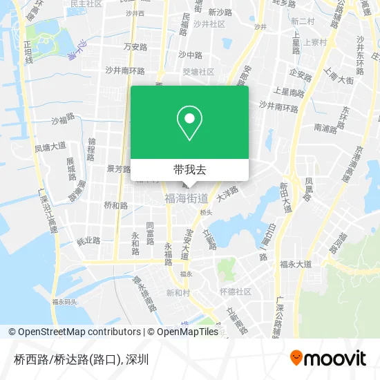 桥西路/桥达路(路口)地图