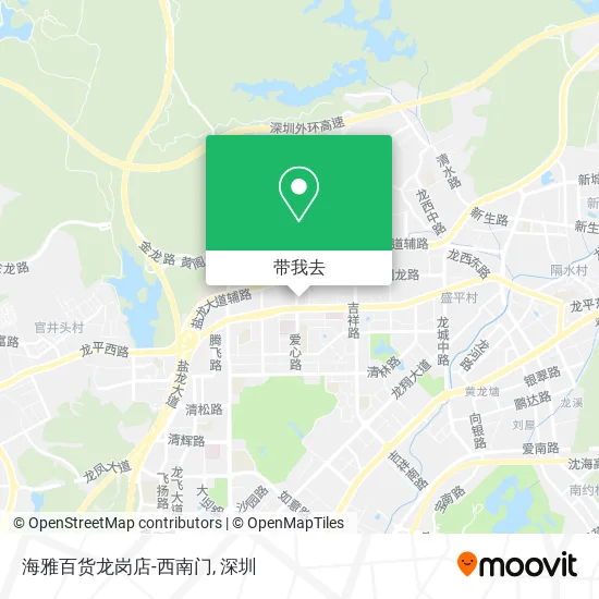 海雅百货龙岗店-西南门地图
