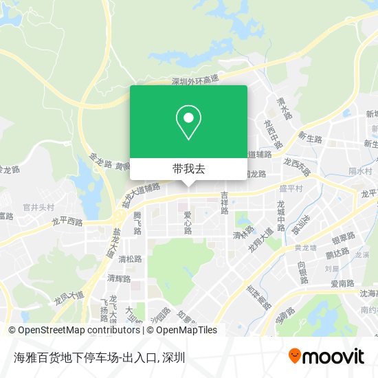 海雅百货地下停车场-出入口地图