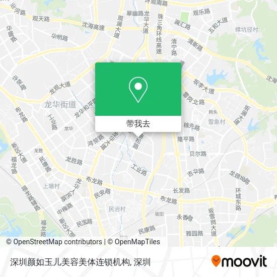 深圳颜如玉儿美容美体连锁机构地图