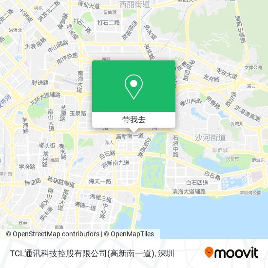 TCL通讯科技控股有限公司(高新南一道)地图