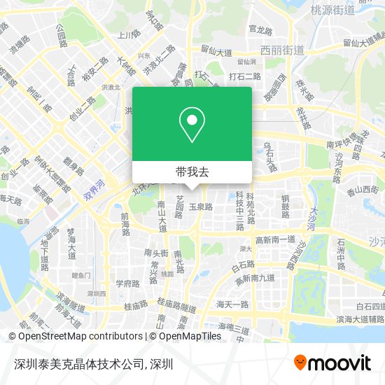 深圳泰美克晶体技术公司地图