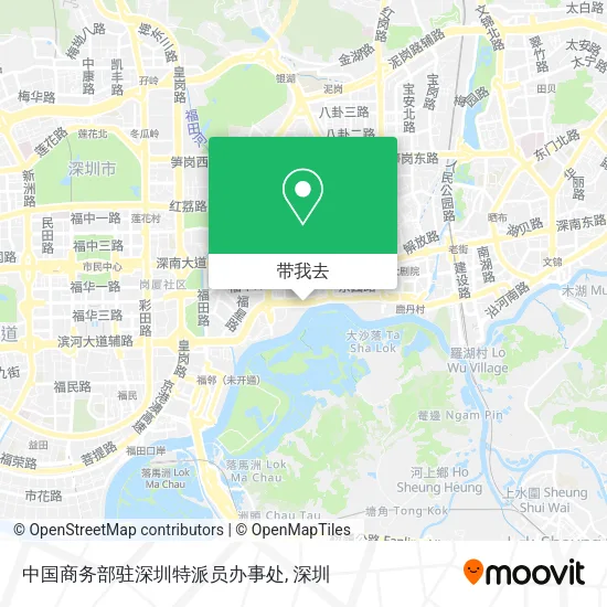 中国商务部驻深圳特派员办事处地图
