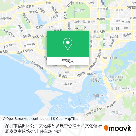 深圳市福田区公共文化体育发展中心福田区文化馆·石厦戏剧主题馆-地上停车场地图
