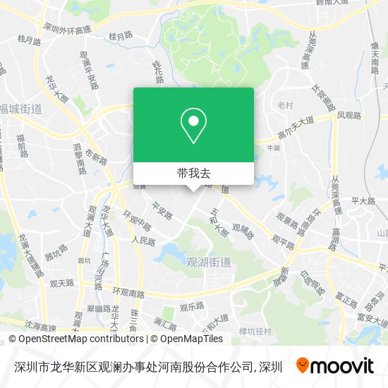 深圳市龙华新区观澜办事处河南股份合作公司地图