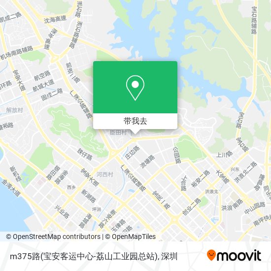 m375路(宝安客运中心-荔山工业园总站)地图
