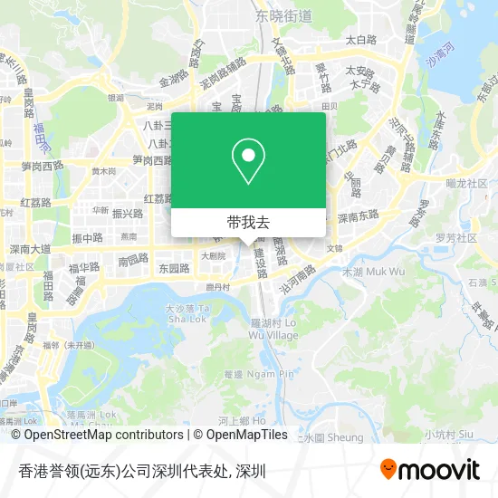 香港誉领(远东)公司深圳代表处地图