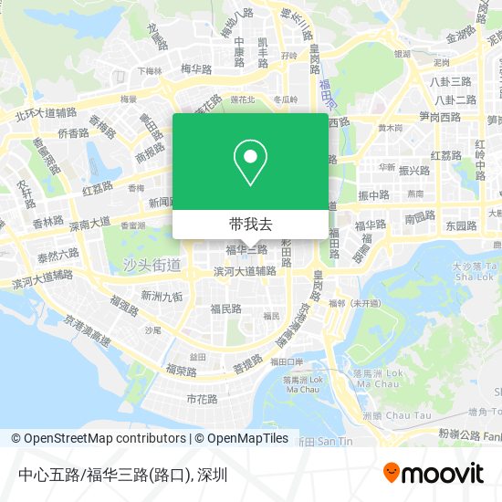 中心五路/福华三路(路口)地图