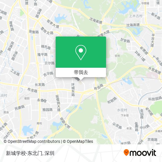 新城学校-东北门地图