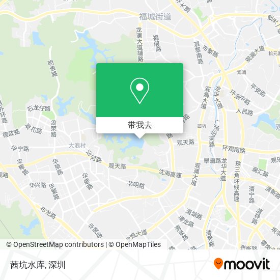 茜坑水库地图