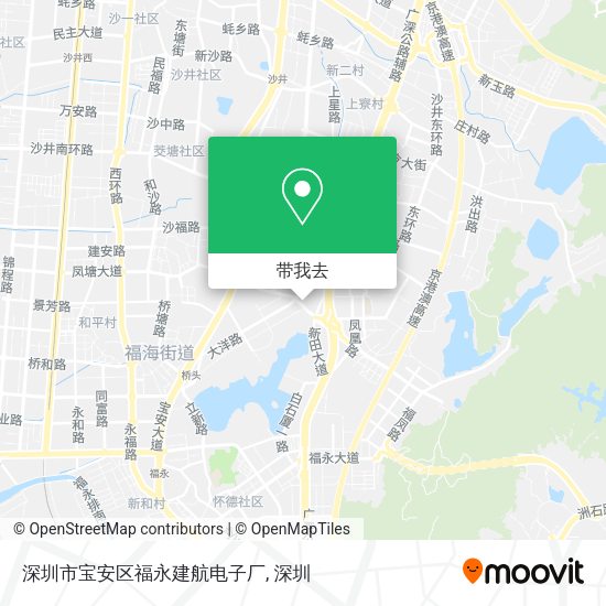 深圳市宝安区福永建航电子厂地图