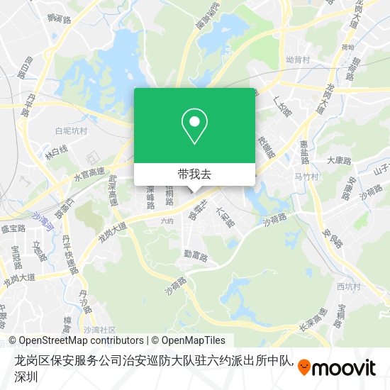 龙岗区保安服务公司治安巡防大队驻六约派出所中队地图