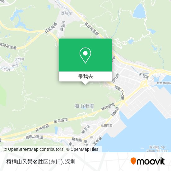 梧桐山风景名胜区(东门)地图