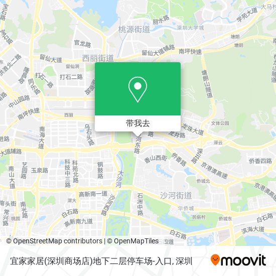 宜家家居(深圳商场店)地下二层停车场-入口地图