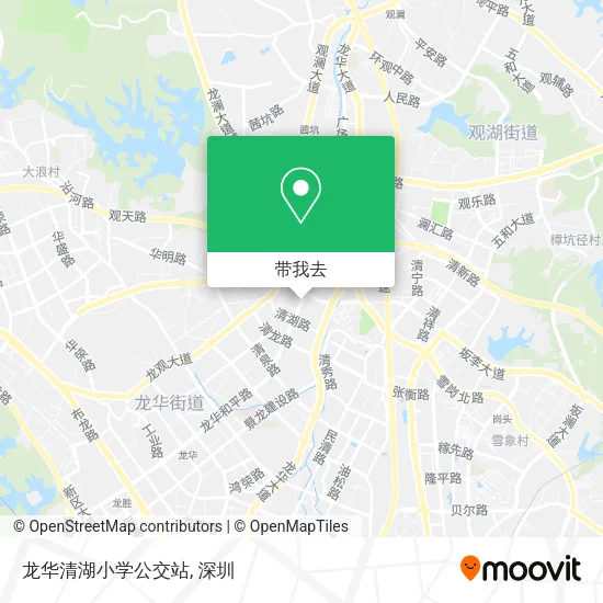 龙华清湖小学公交站地图