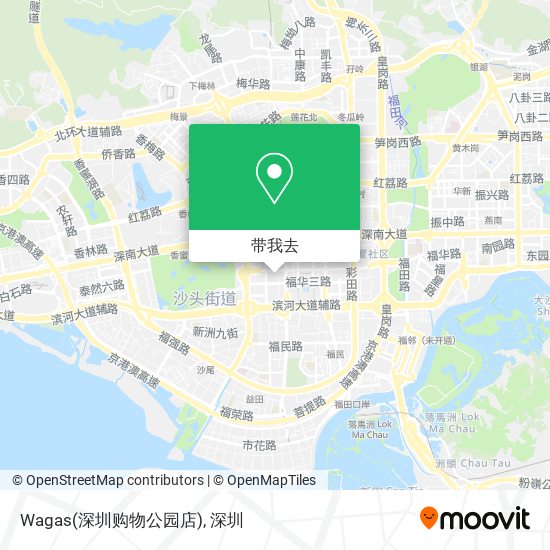 Wagas(深圳购物公园店)地图