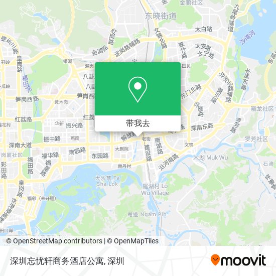 深圳忘忧轩商务酒店公寓地图