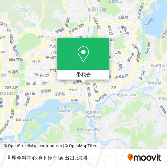 世界金融中心地下停车场-出口地图