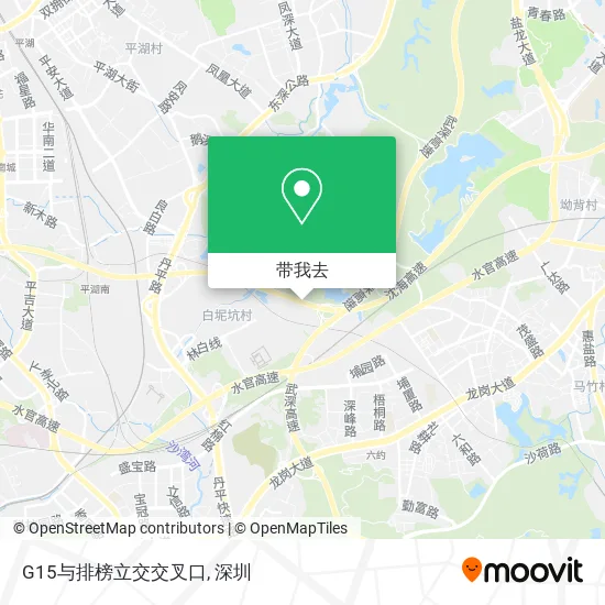 G15与排榜立交交叉口地图