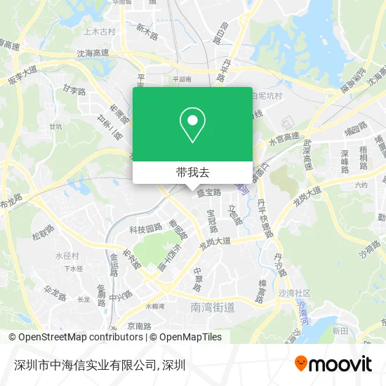深圳市中海信实业有限公司地图
