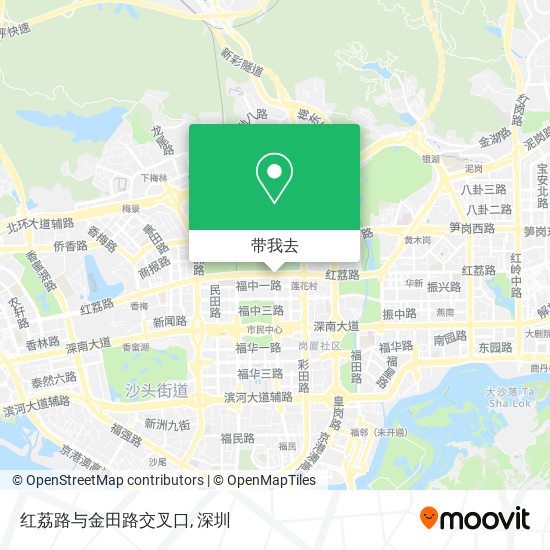红荔路与金田路交叉口地图