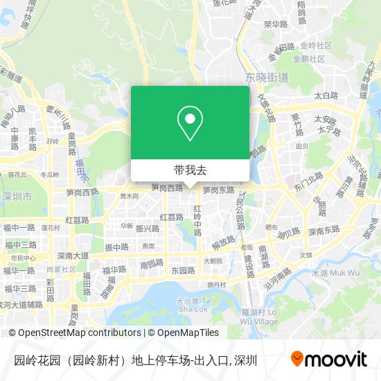 园岭花园（园岭新村）地上停车场-出入口地图