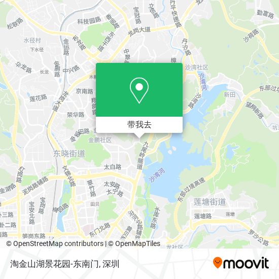 淘金山湖景花园-东南门地图
