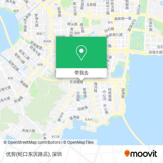 优剪(蛇口东滨路店)地图