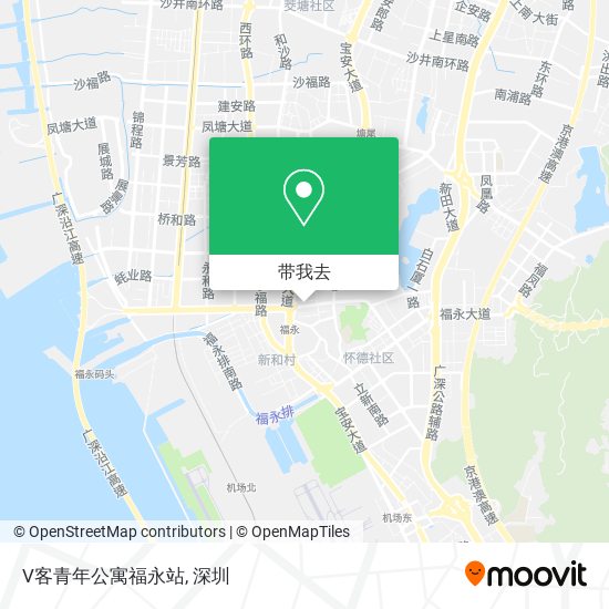 V客青年公寓福永站地图