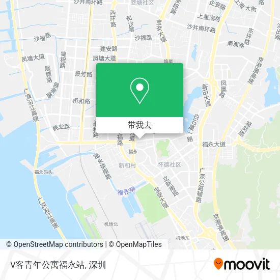 V客青年公寓福永站地图