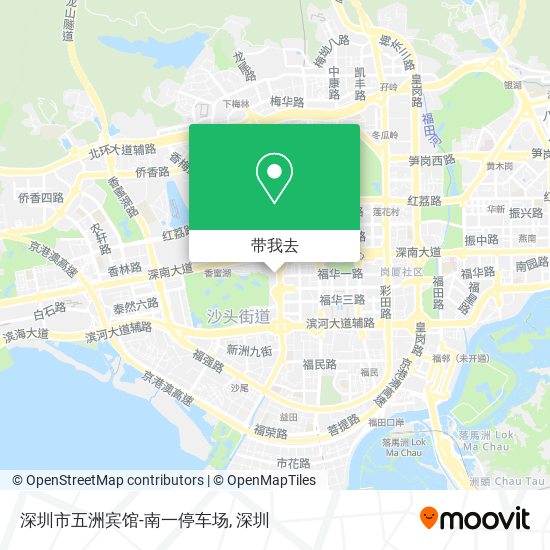 深圳市五洲宾馆-南一停车场地图