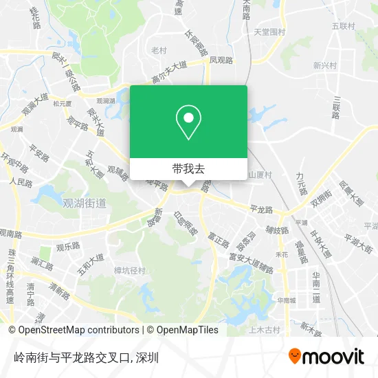 岭南街与平龙路交叉口地图