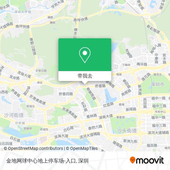 金地网球中心地上停车场-入口地图