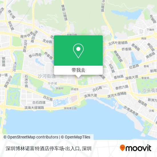 深圳博林诺富特酒店停车场-出入口地图